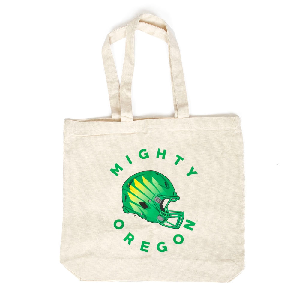 Mighty Oregon, Green, Tote, Cotton, Accessories, Unisex, 15"x16", Football, Canvas, Northwest Blanket, 946202